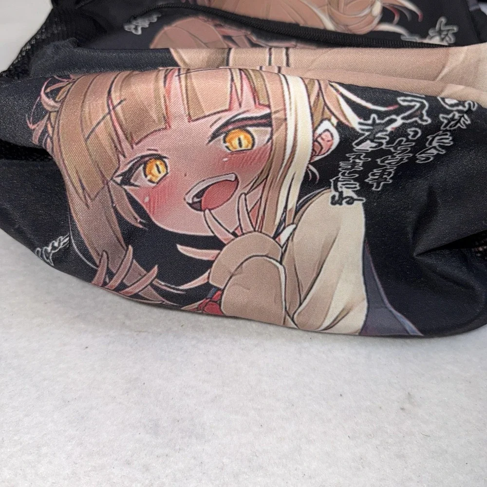 Anime Girl Backpack Black Mini School Bag Himiko Toga Style Japanese Manga Print